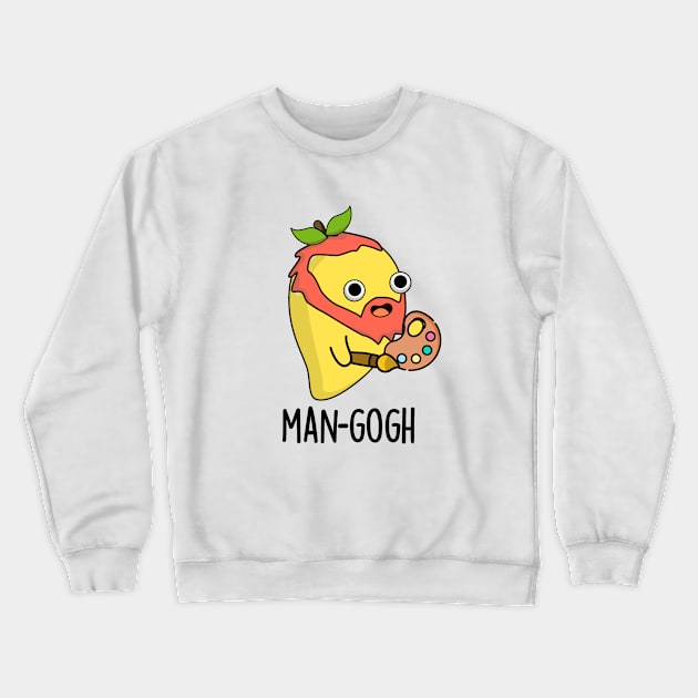 Man-gogh Cute Artist Mango Pun Crewneck Sweatshirt by punnybone